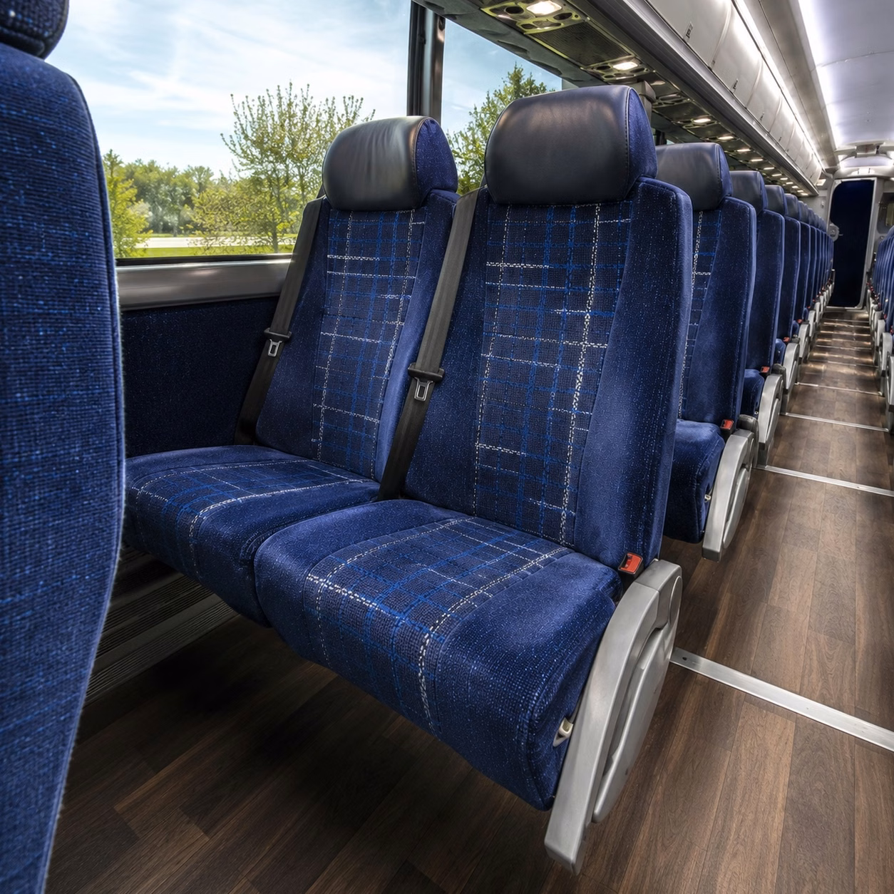 garden grove charter bus interior